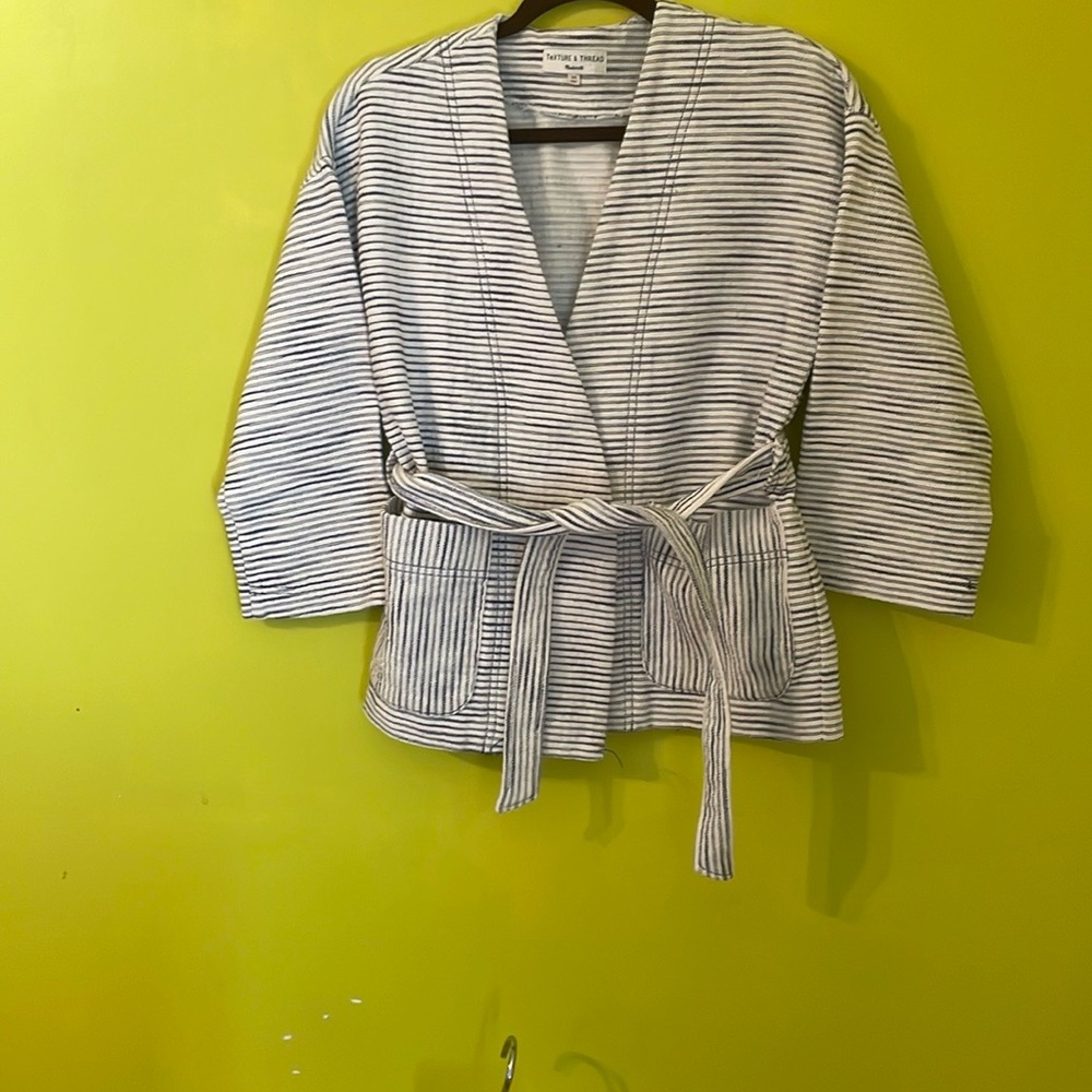 Striped Kimono Style Jacket